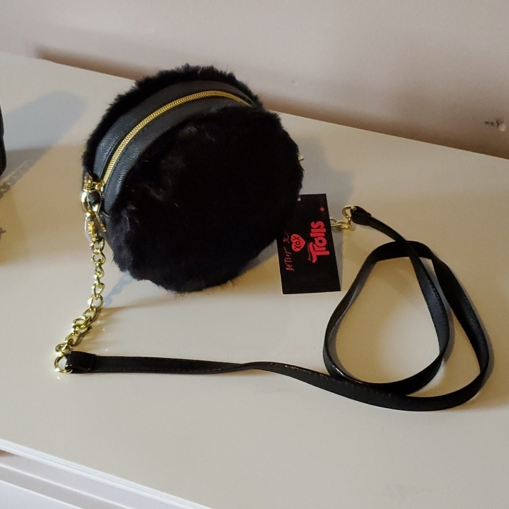 Betsy Johnson faux fur Canteen Purse